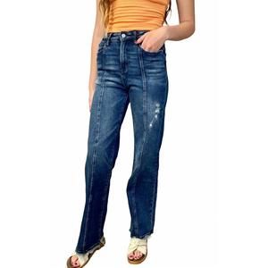 NEW MICA DENIM french wide leg denim jeans in navy